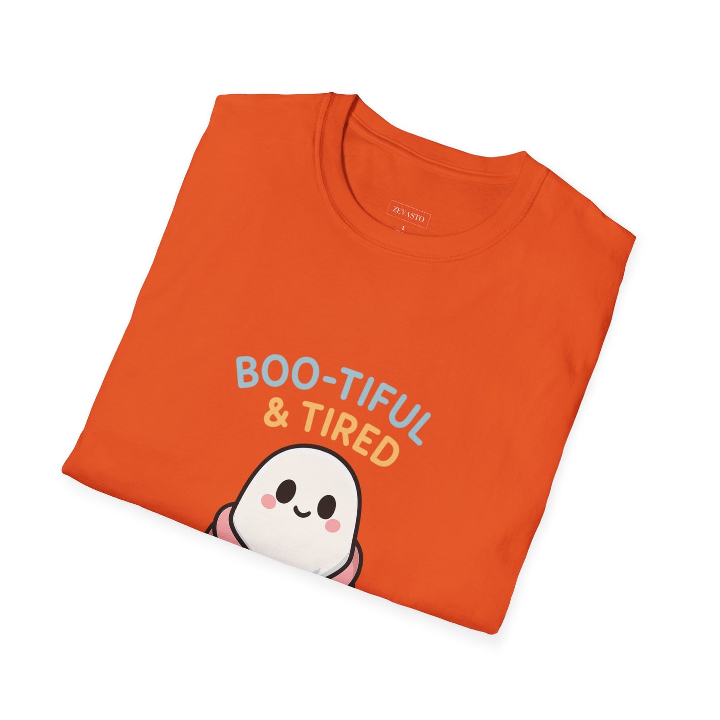 Boo-Tiful & Tired T-Shirt, Halloween-Themed Unisex T-Shirt