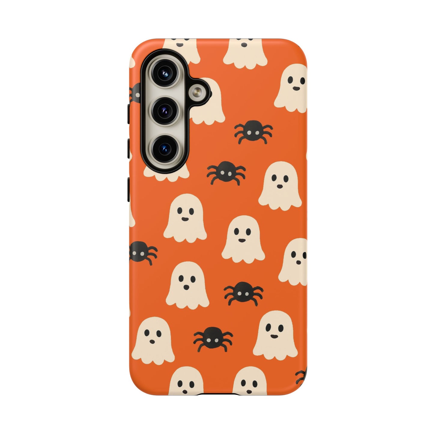 Cute Halloween Phone Case with Ghosts and Spiders, Spooky Gift, Fall Accessory, Unique Halloween Decor, Mobile Protection