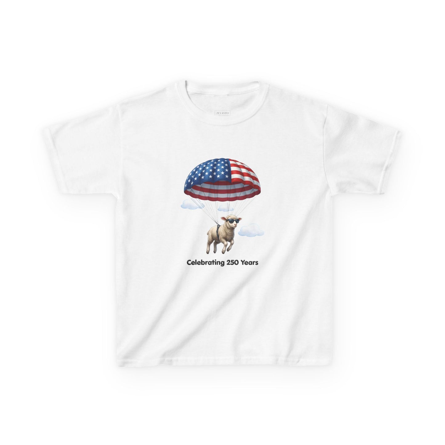 Kids T-Shirt - Celebrating 250 Years Parachuting Sheep