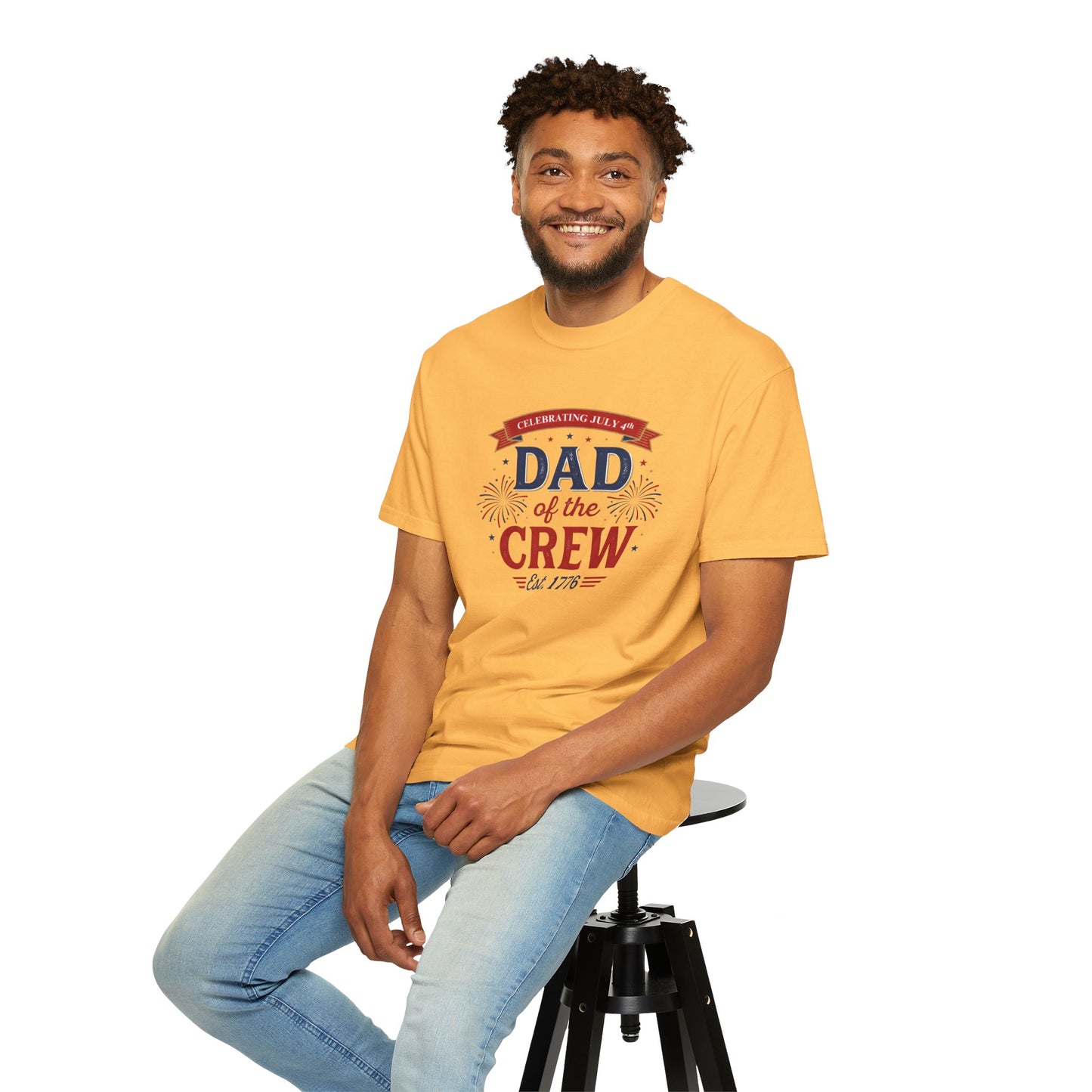 Dad of the Crew T-Shirt — Patriotic 4th of July Tee, Independence Day Shirt