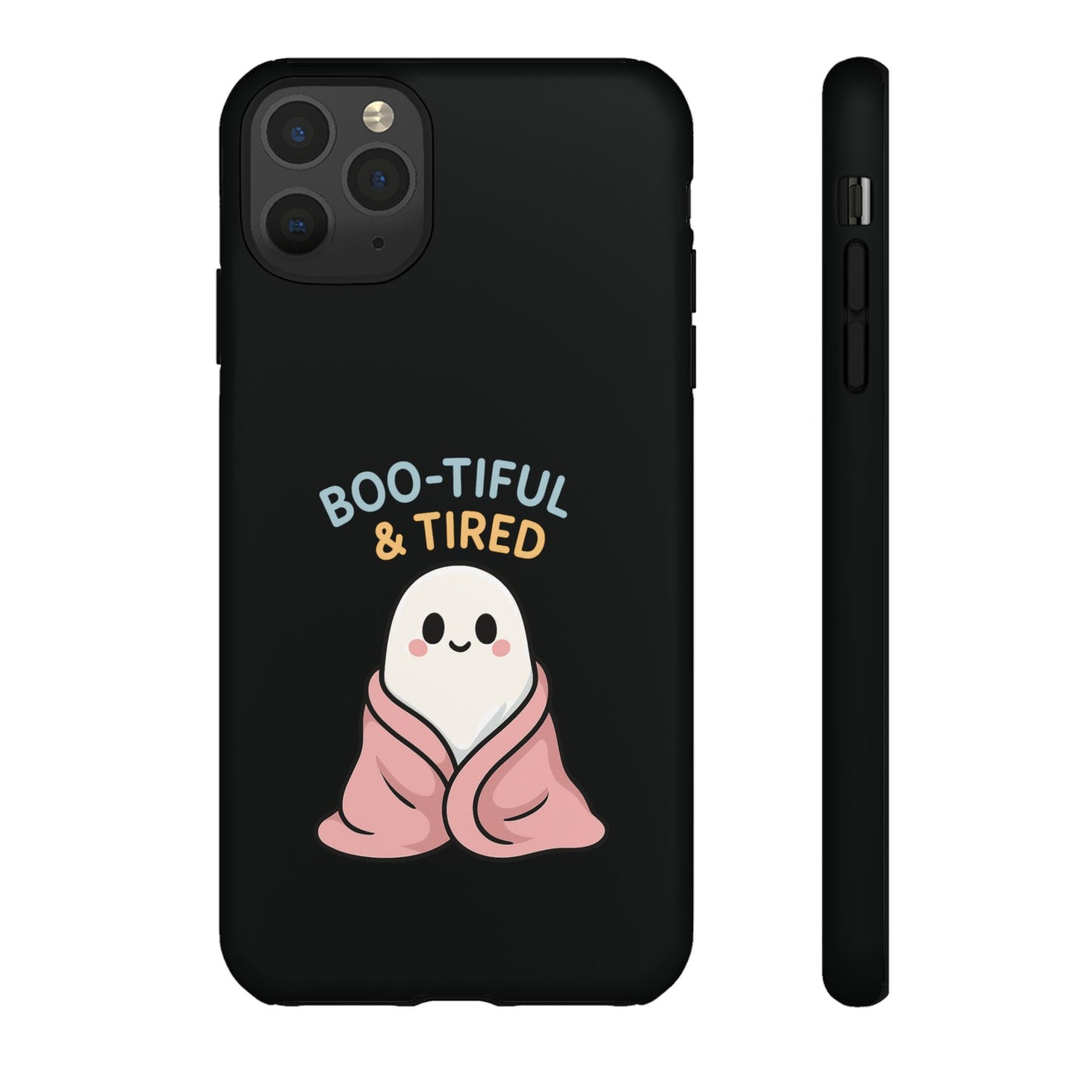 Boo-tiful & Tired Phone Case, Halloween-Themed Design