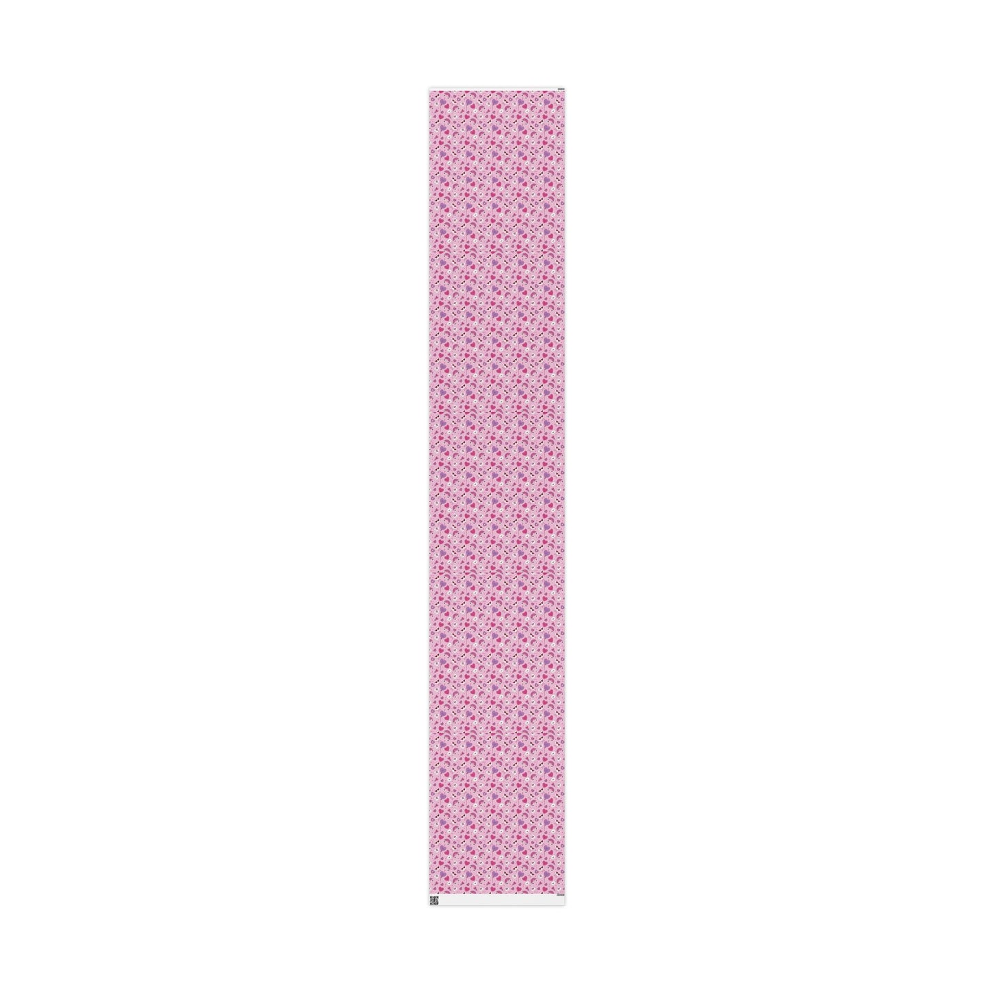 Valentine Pink Hearts & Love Notes Wrapping Paper Roll — Cute Romantic Gift Wrap