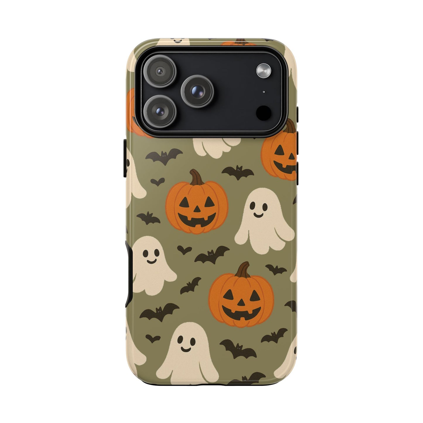 Halloween Phone Case with Ghosts and Pumpkins, Cute Fall Phone Cover, Spooky Season Accessory, Halloween Gift
