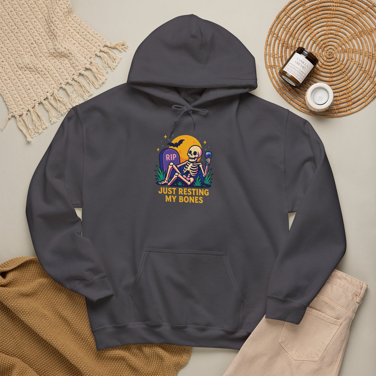 Halloween Skeleton Hoodie, Cozy Unisex Sweatshirt