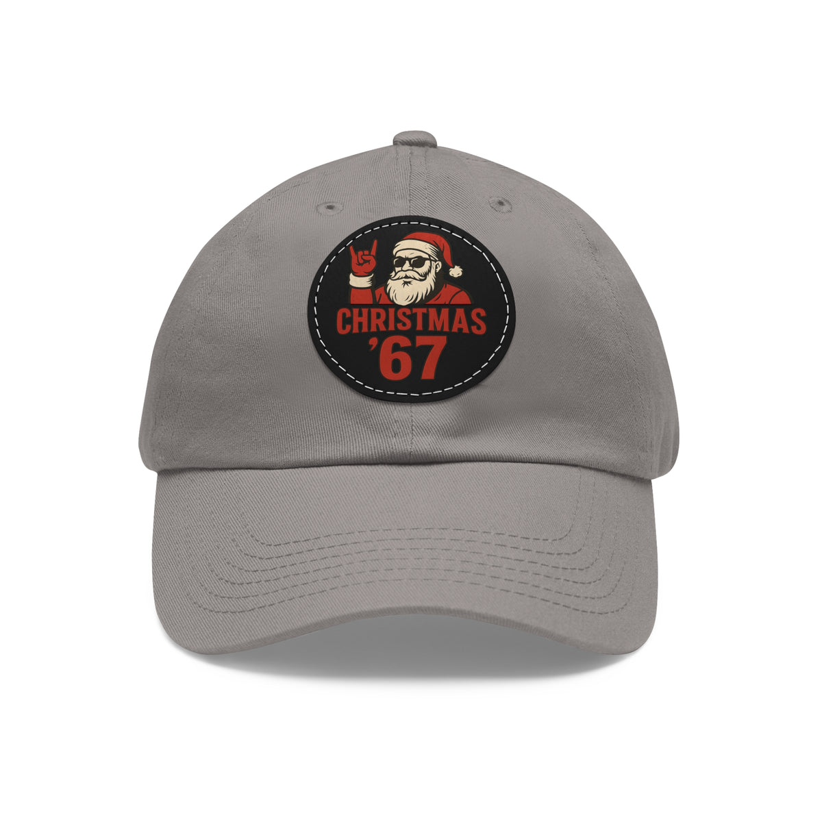 Christmas '67 Hat — Retro Santa Leather Patch Cap