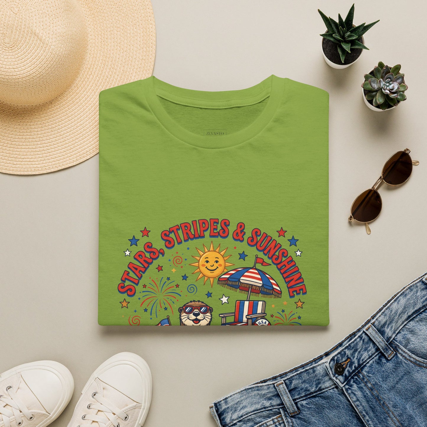 Stars, Stripes & Sunshine T-Shirt — Patriotic 1776–2026 Summer Tee, 4th of July Shirt