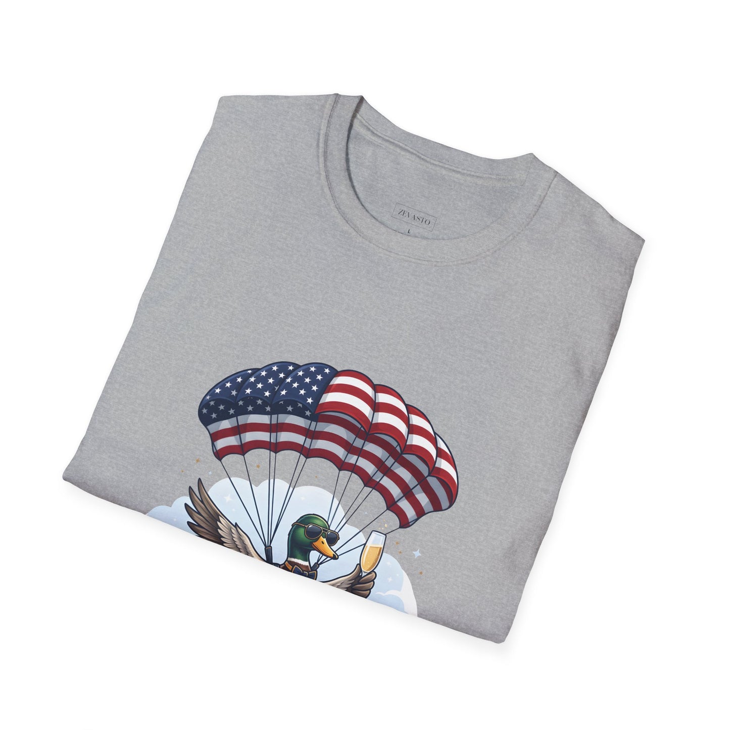 Duck Parachute T-Shirt – Celebrating 250 Years Patriotic Graphic Tee