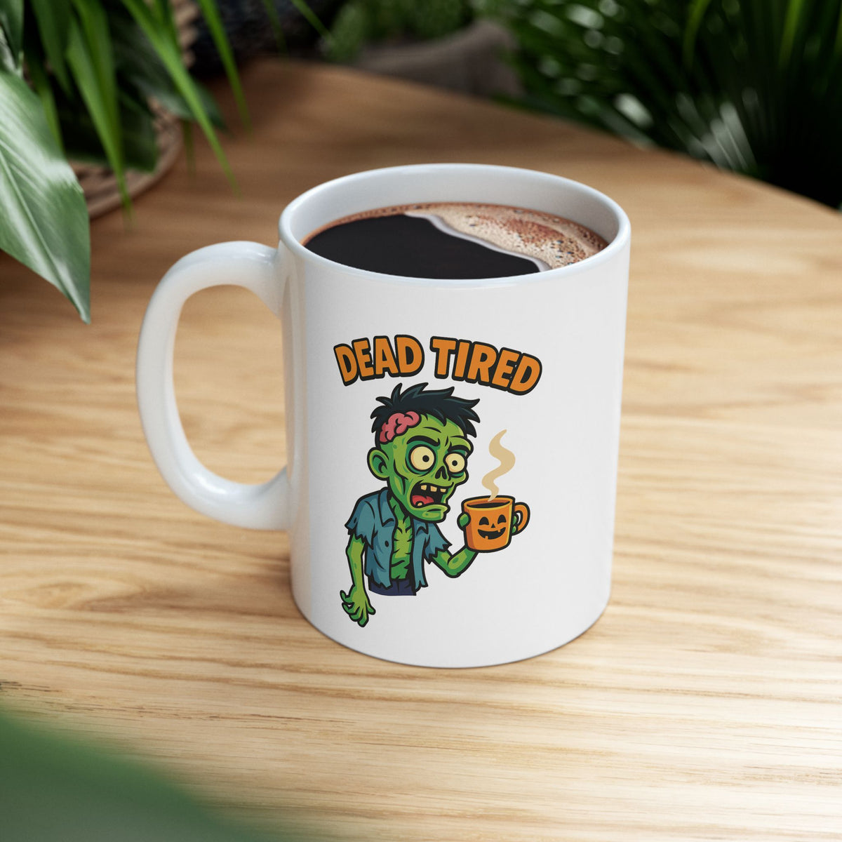 Funny Ceramic Mug, Zombie-Themed Halloween Decor