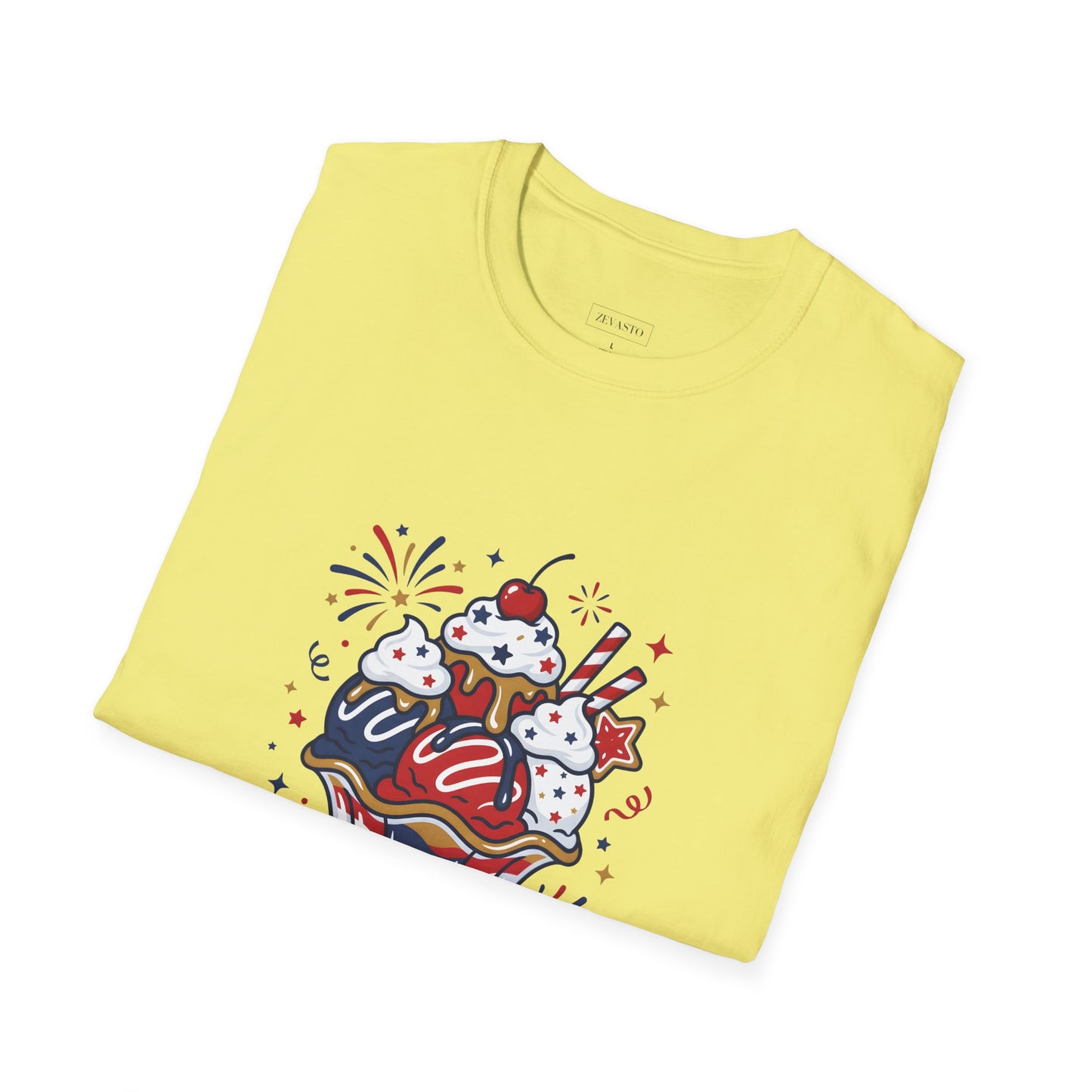 Sweet Liberty Ice Cream T-Shirt — Patriotic 4th of July Sundae Tee