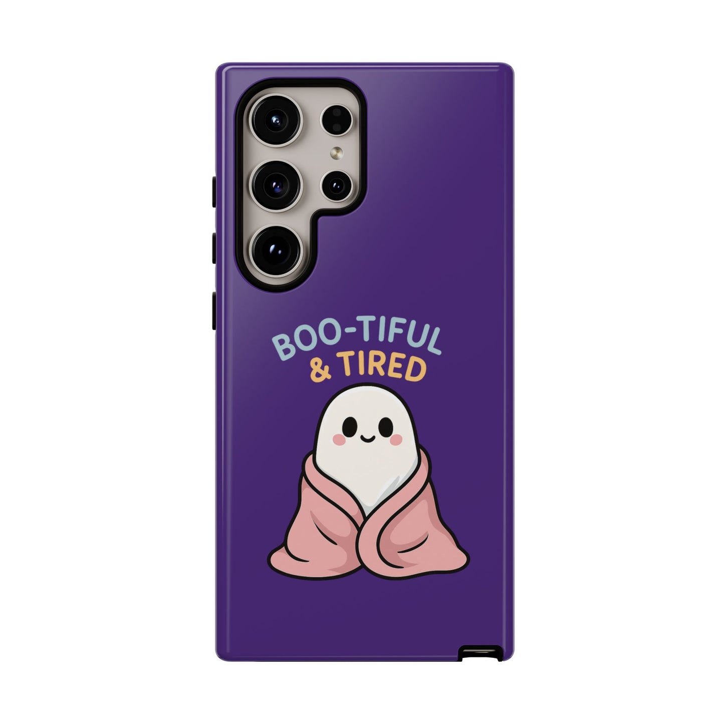 Boo-Tiful & Tired Phone Case, Halloween-Themed Design