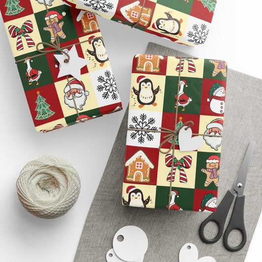 Christmas Character Wrapping Paper Roll - Festive Gift Wrap
