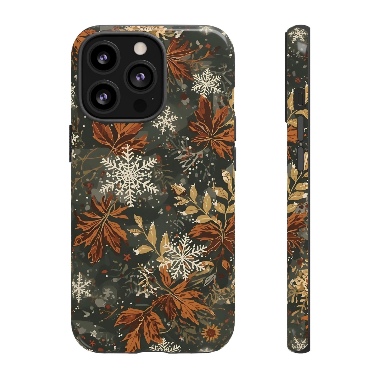 Christmas Phone Case, Autumn Floral Phone Case for Iphone 17, 16, 15, 14, 13, 12, 11 & Samsung