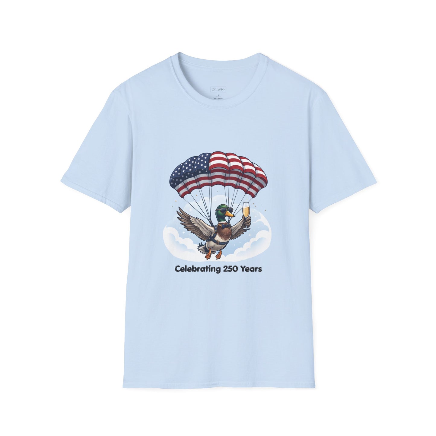 Duck Parachute T-Shirt – Celebrating 250 Years Patriotic Graphic Tee