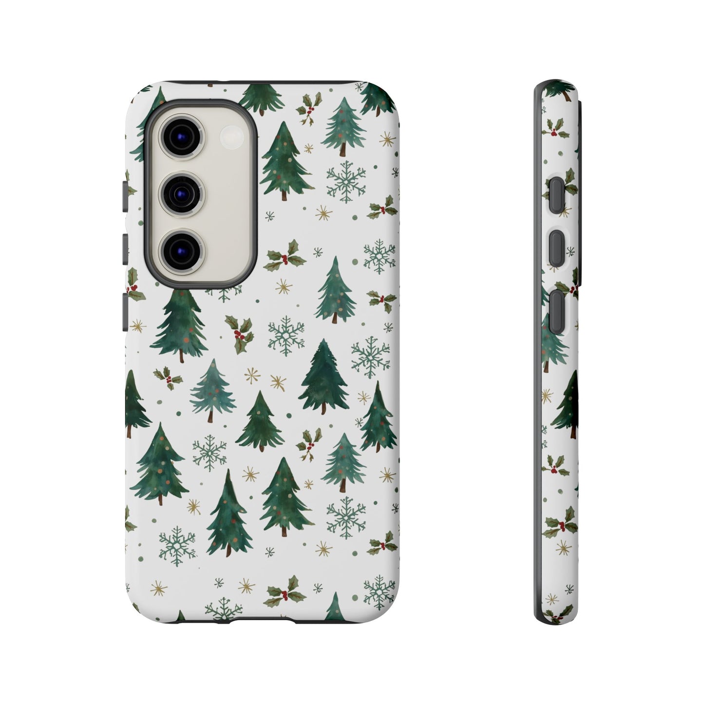Winter Forest Phone Case, Christmas-Themed Dual Layer Phone Case for Iphone 17, 16, 15 & Samsung