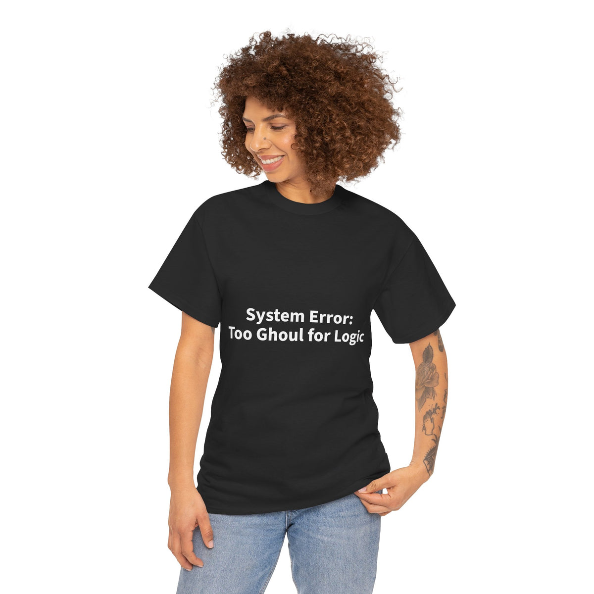 System Error Tee - Unisex Heavy Cotton Shirt, Perfect for Halloween, Geeky Fun