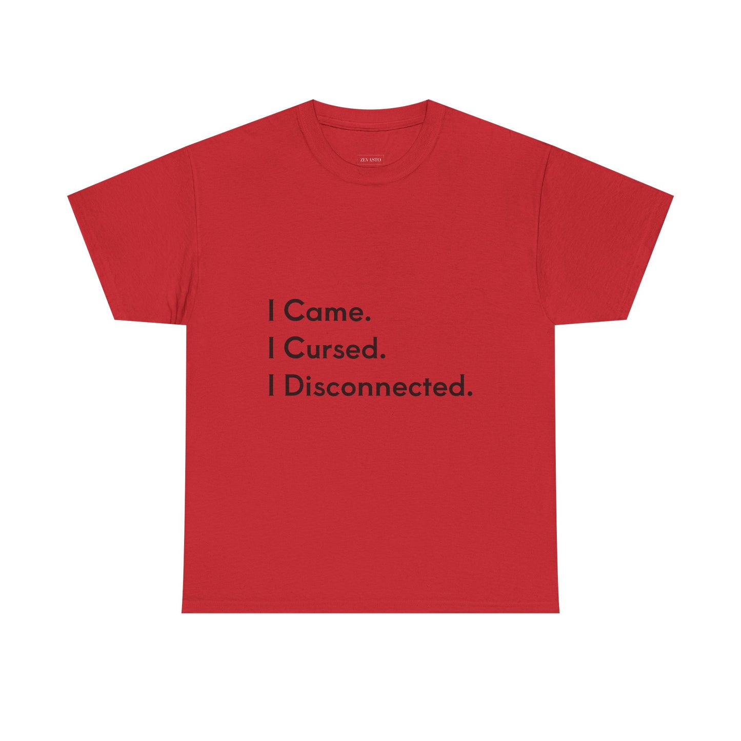 I Came I Cursed I Disconnected Unisex Heavy Cotton Tee, Funny Halloween T-Shirt