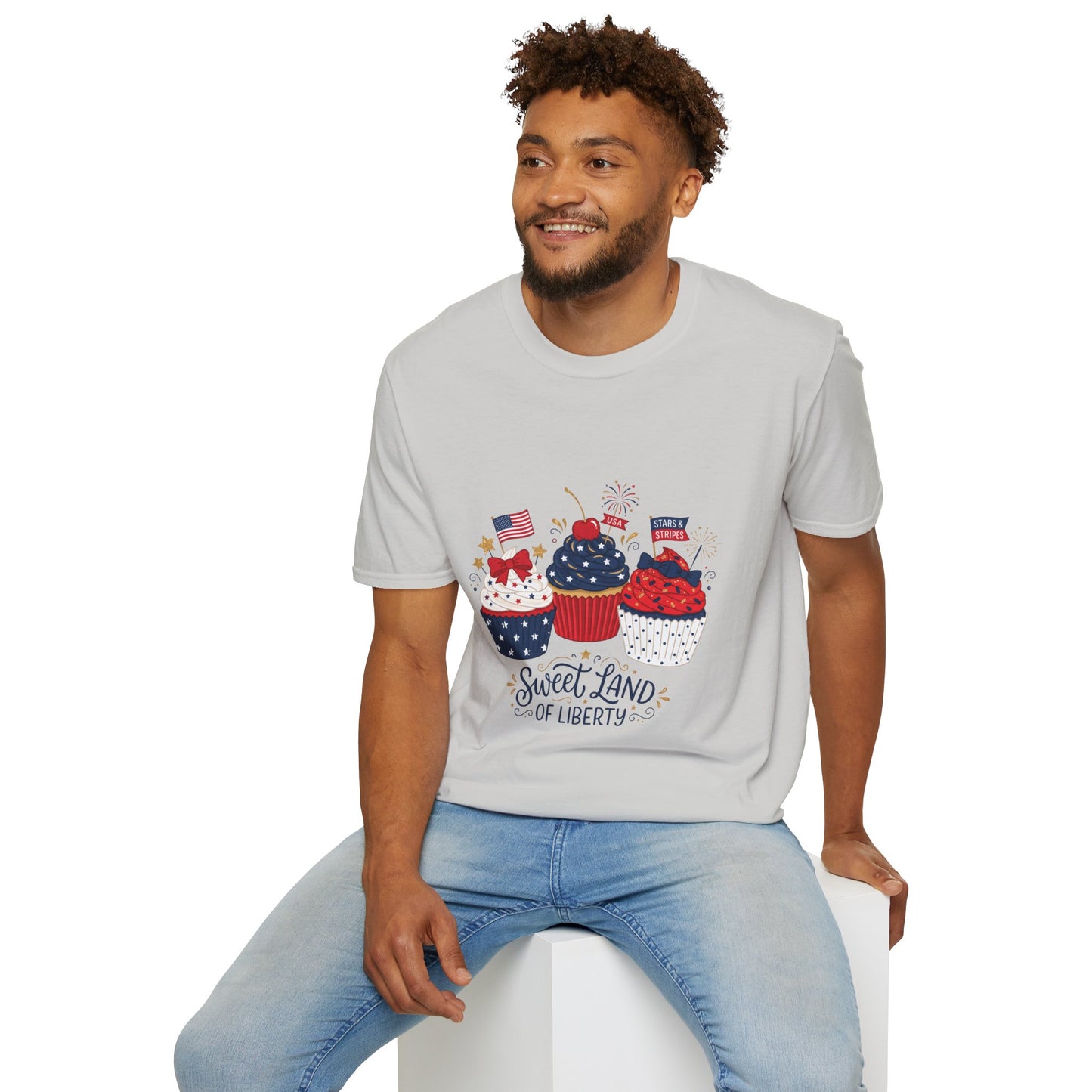 Patriotic Cupcakes T-Shirt — "Sweet Land of Liberty" 4th of July Tee