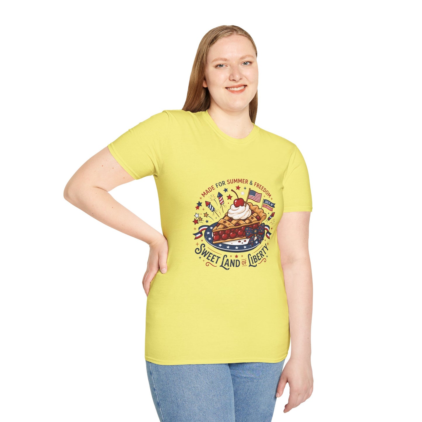 Sweet Land of Liberty Pie T-Shirt — Patriotic 4th of July Dessert Graphic Tee