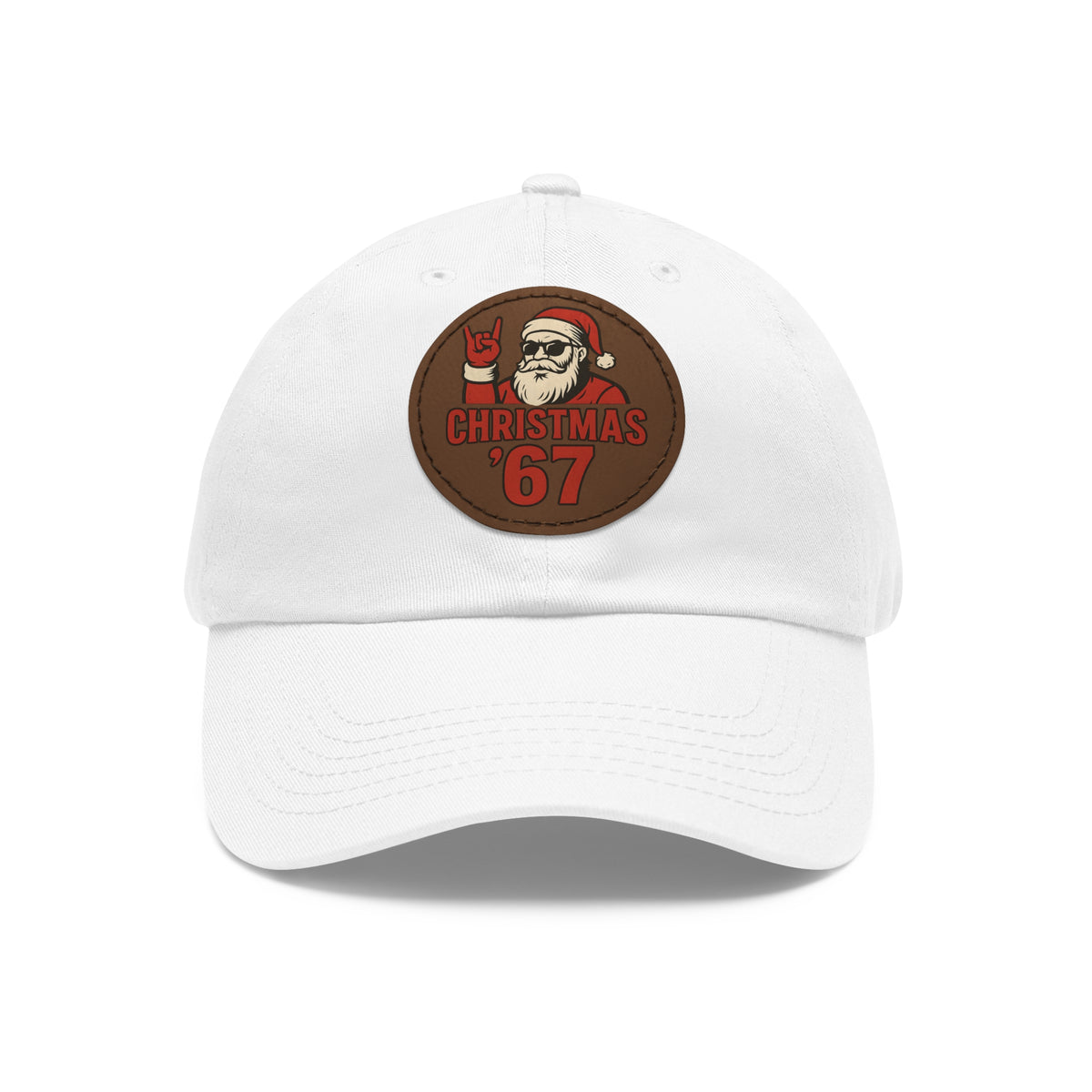 Christmas '67 Hat — Retro Santa Leather Patch Cap