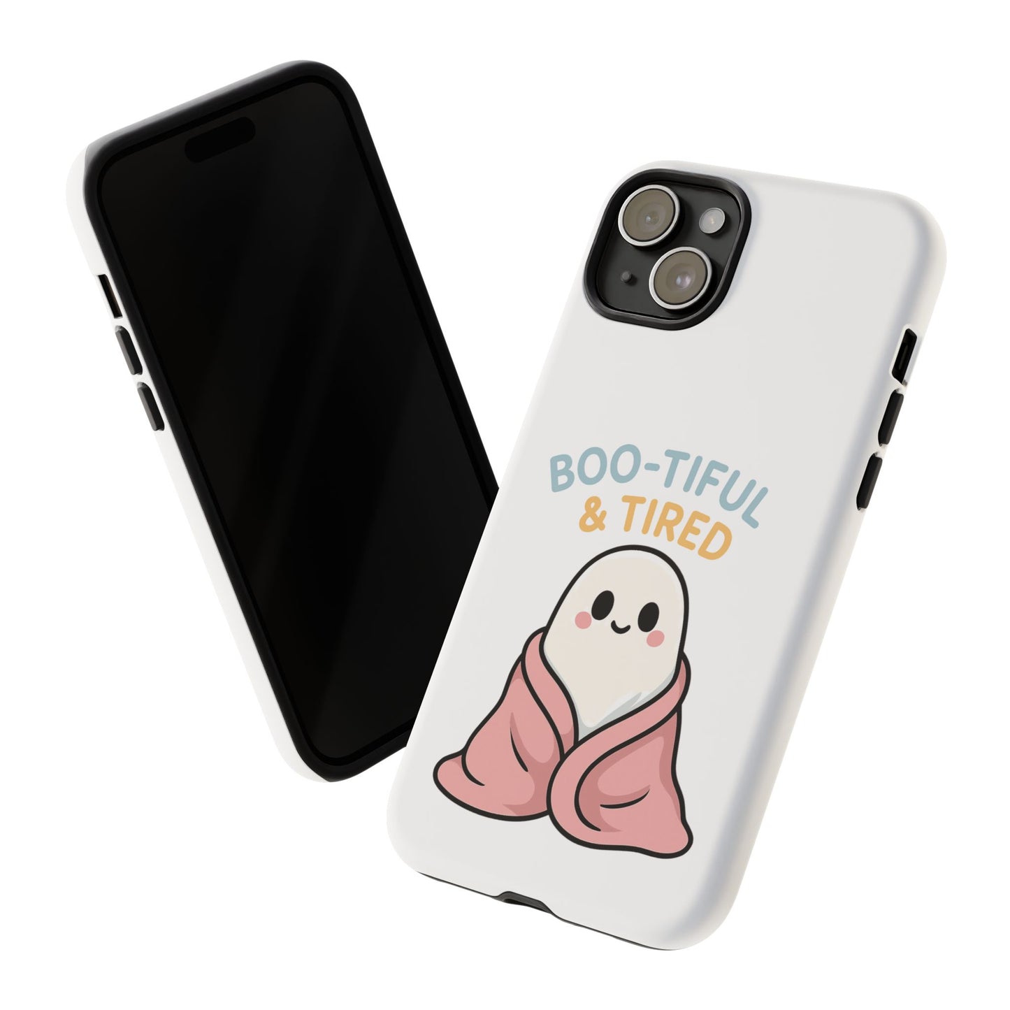 Boo-tiful & Tired Phone Case, Halloween-Themed Design