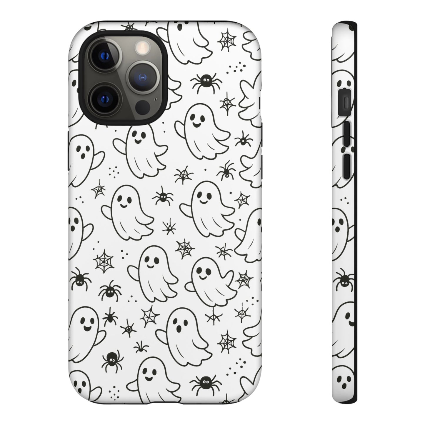 Ghostly Phone Case, Cute Halloween Phone Cover, Tough Phone Case, Spooky Phone Accessory, Ghost Pattern Design