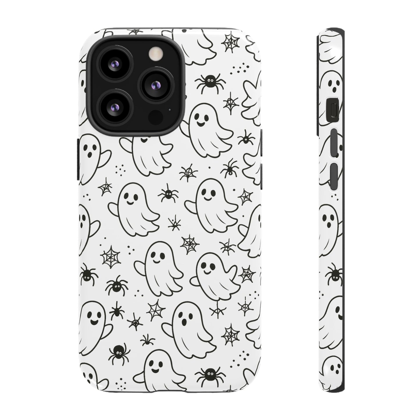 Ghostly Phone Case, Cute Halloween Phone Cover, Tough Phone Case, Spooky Phone Accessory, Ghost Pattern Design