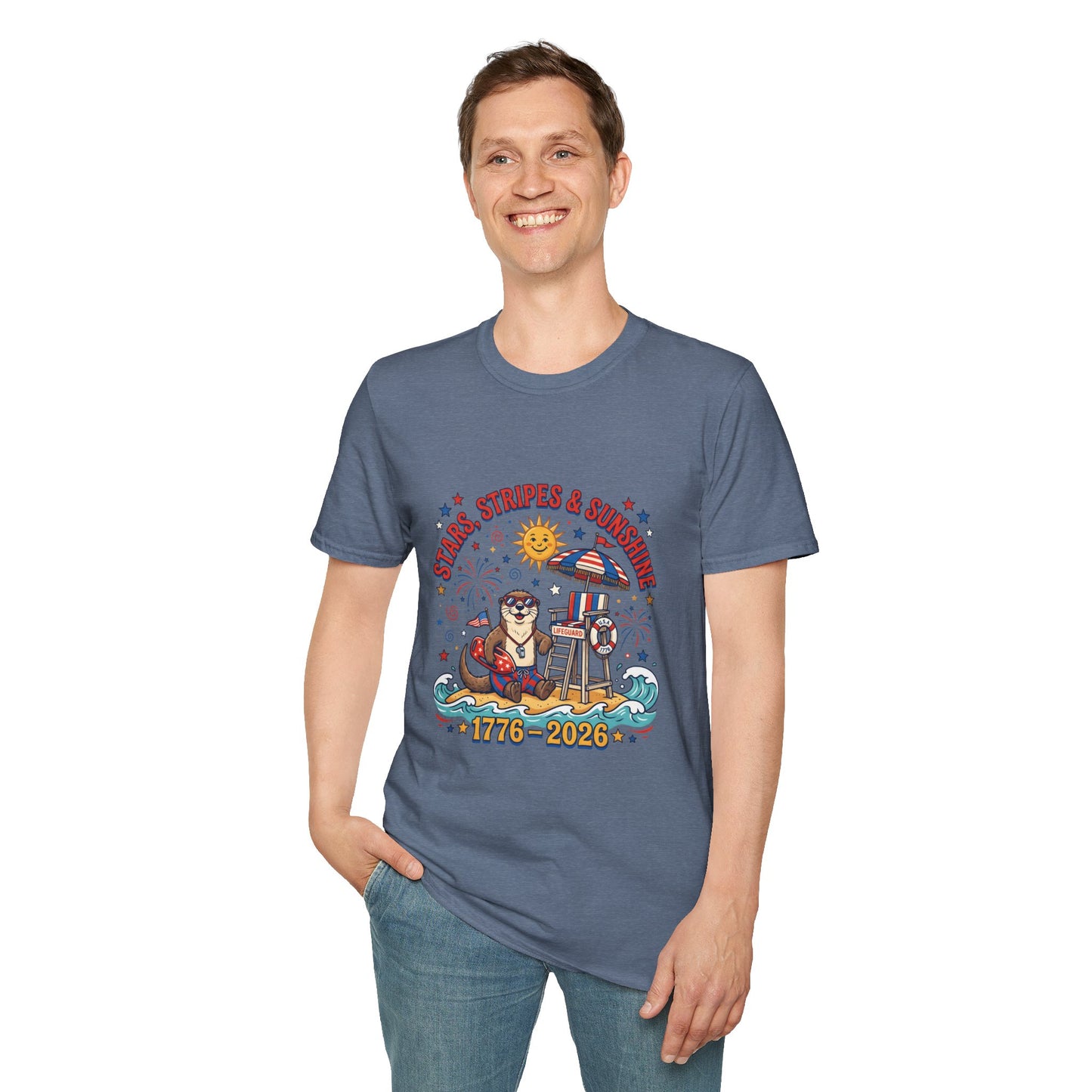 Stars, Stripes & Sunshine T-Shirt — Patriotic 1776–2026 Summer Tee, 4th of July Shirt