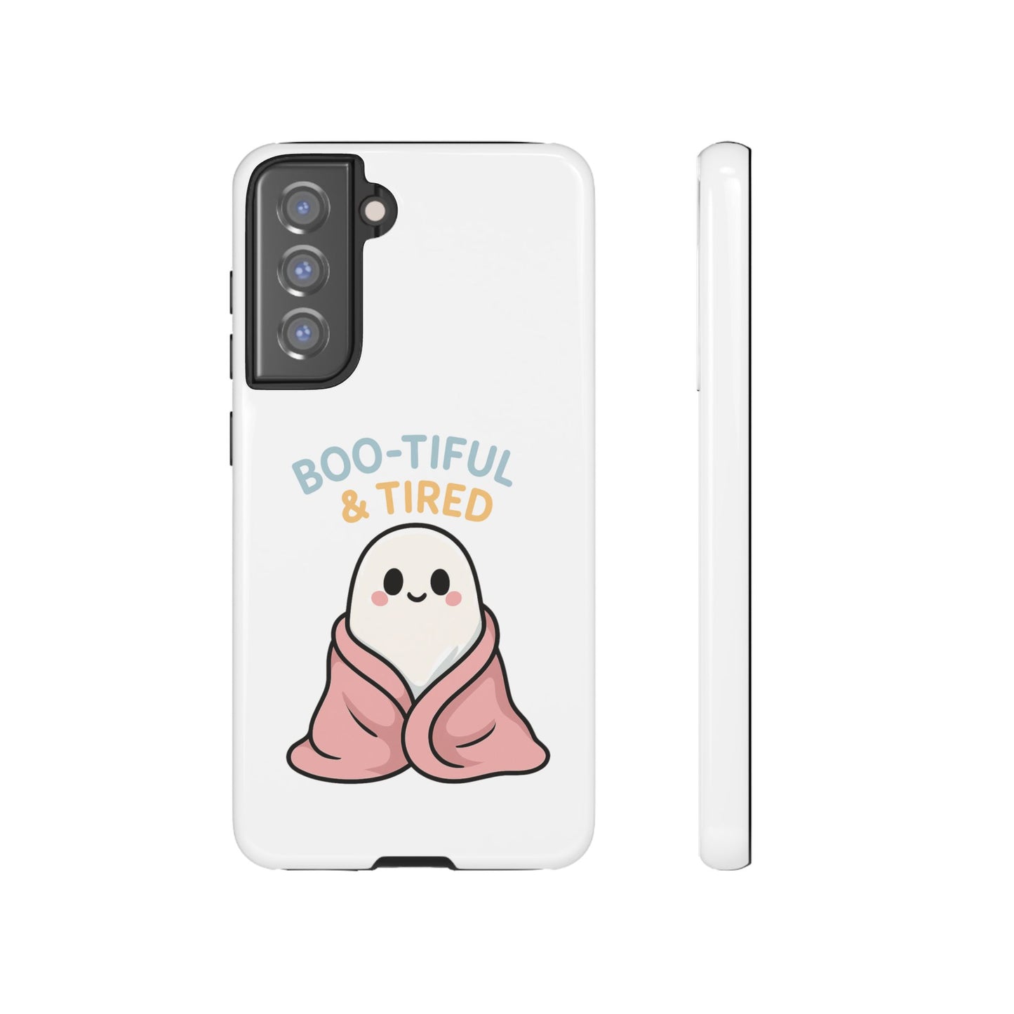 Boo-tiful & Tired Phone Case, Halloween-Themed Design