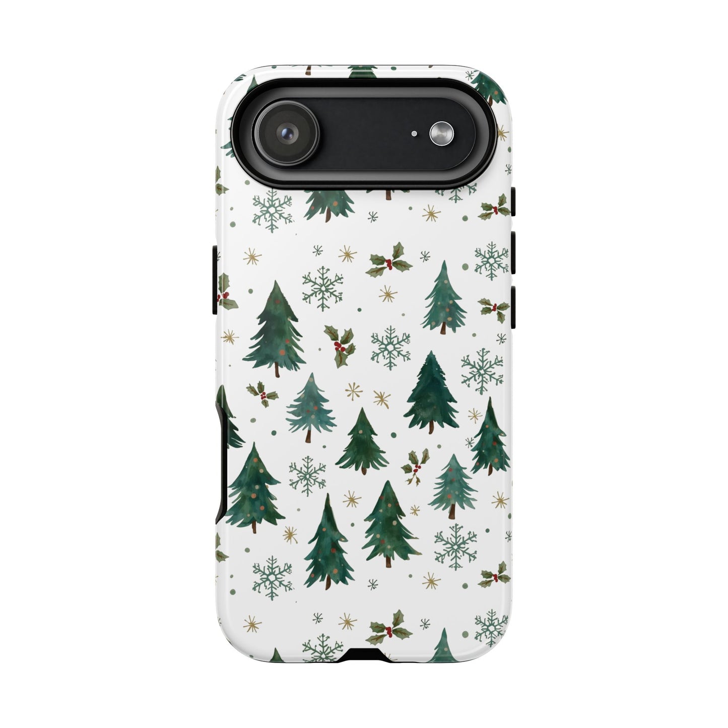 Winter Forest Phone Case, Christmas-Themed Dual Layer Phone Case for Iphone 17, 16, 15 & Samsung