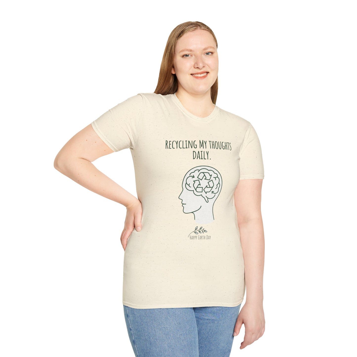 Recycling My Thoughts Daily T-Shirt — Mental Health Awareness, Earth Day Graphic Tee