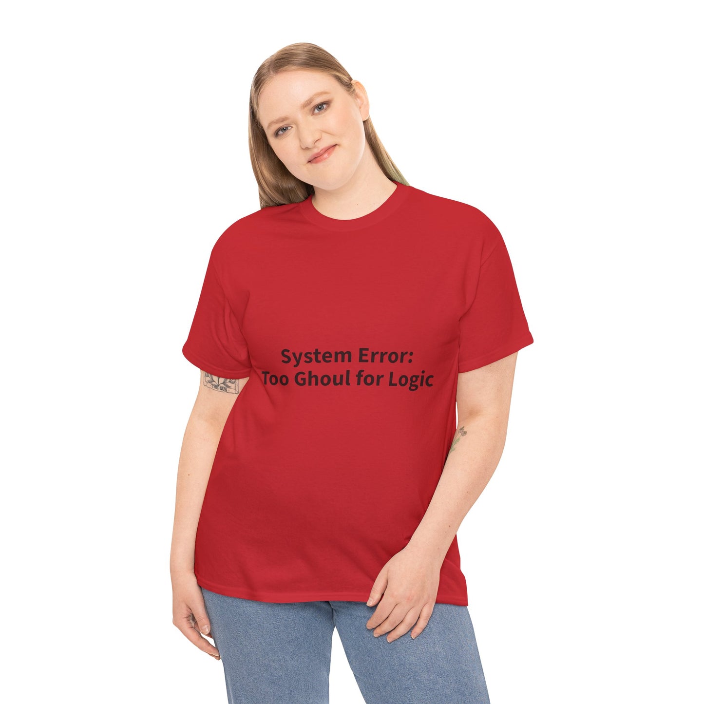 System Error Tee - Unisex Heavy Cotton Shirt, Perfect for Halloween, Geeky Fun