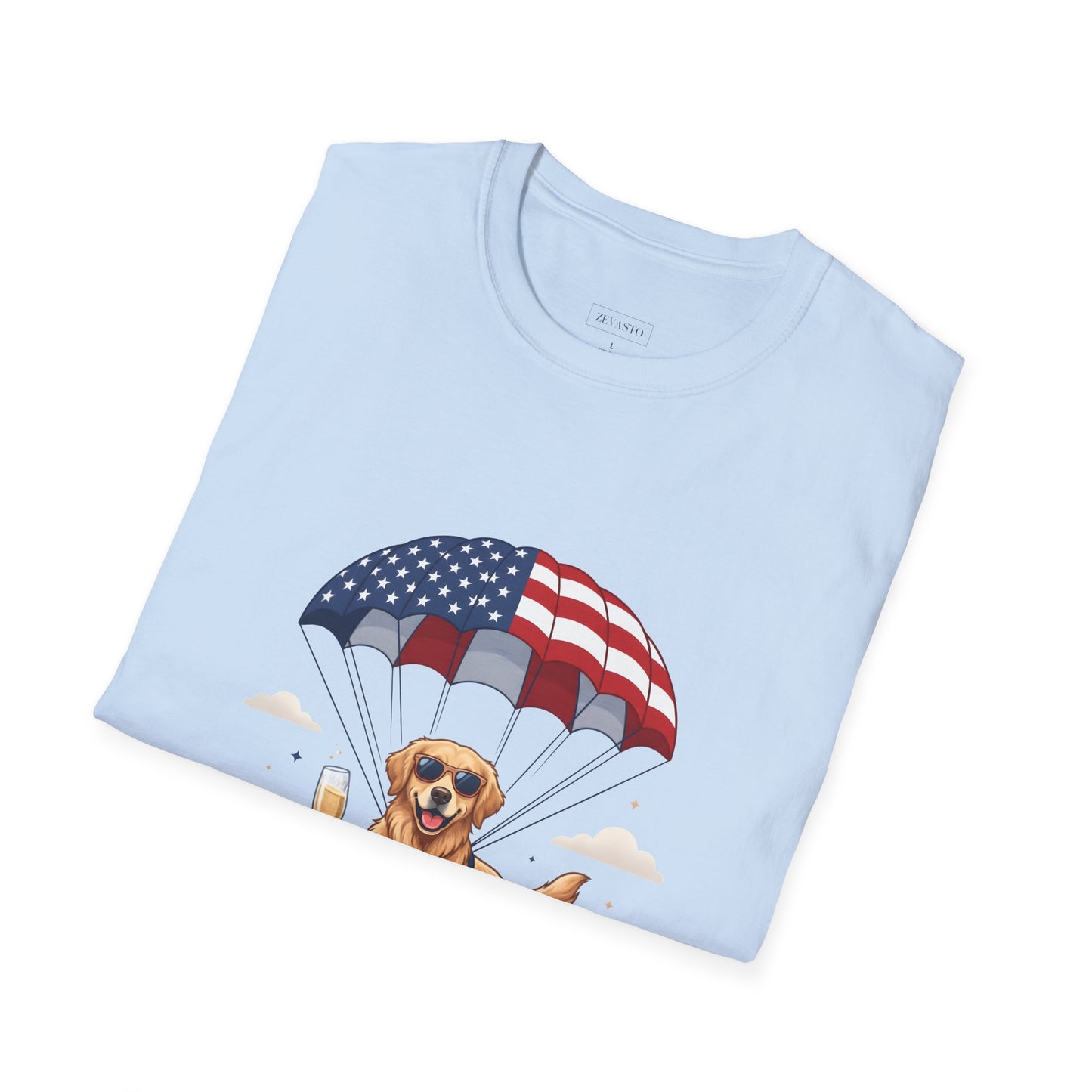 Patriotic Golden Retriever T-Shirt — "Celebrating 250 Years"