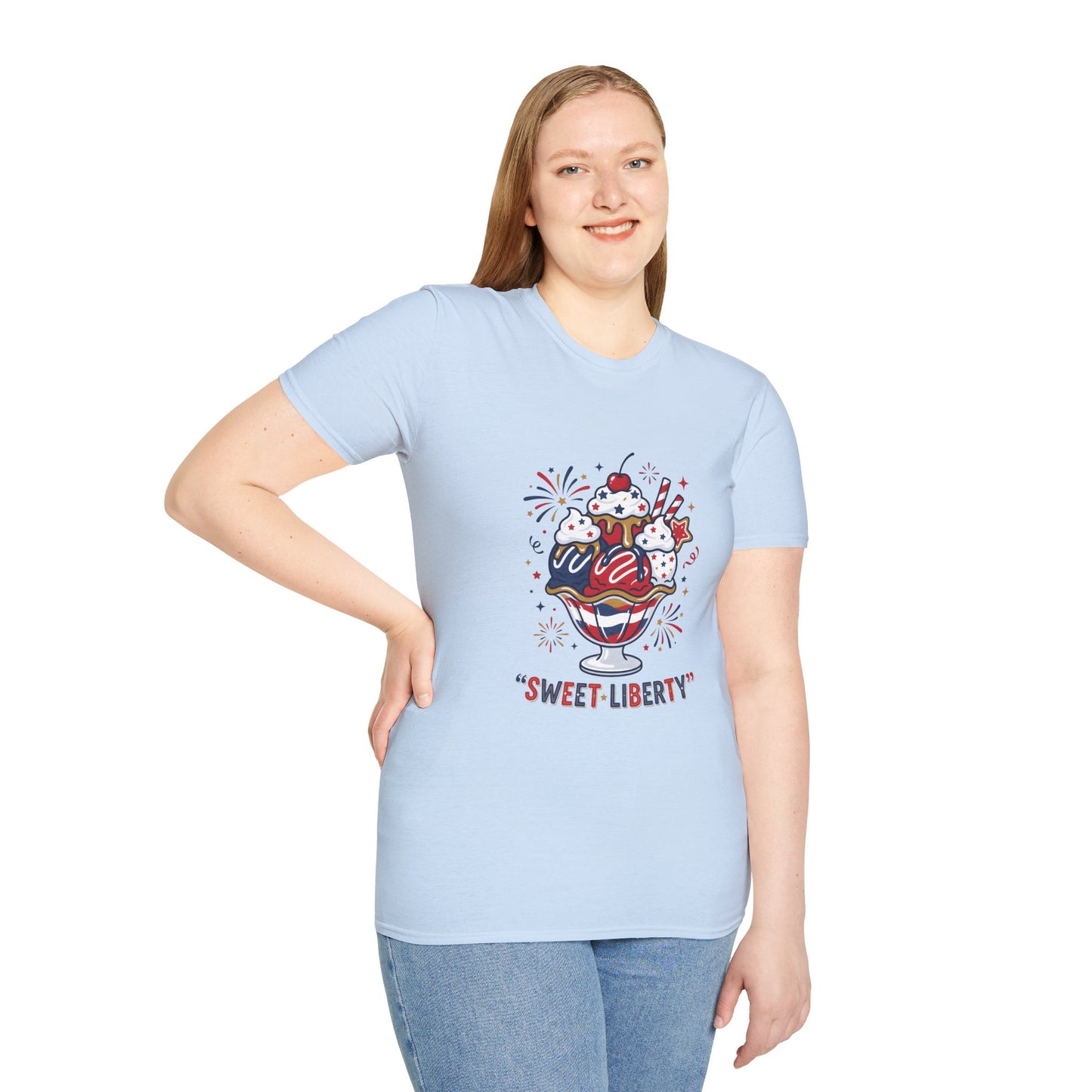 Sweet Liberty Ice Cream T-Shirt — Patriotic 4th of July Sundae Tee