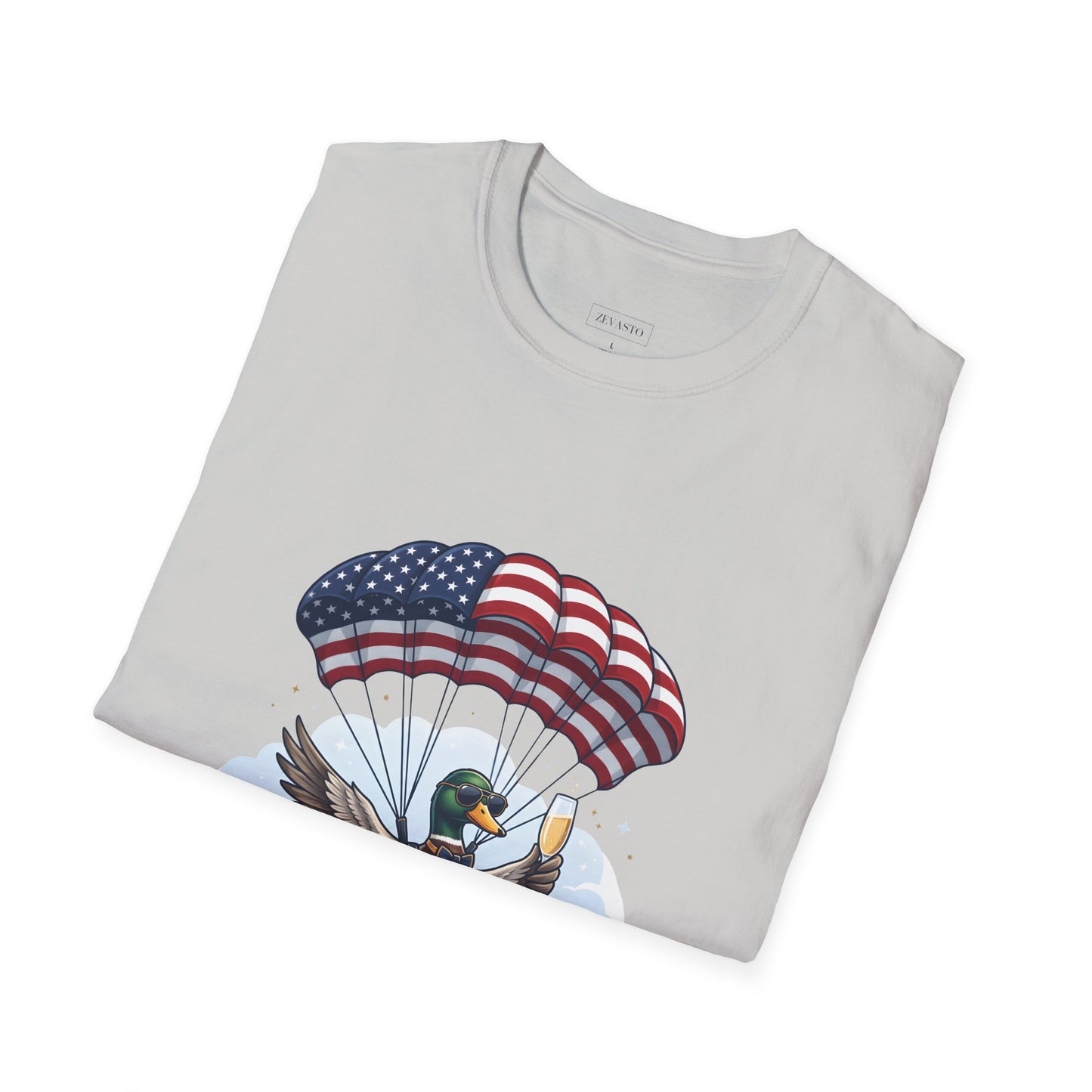 Duck Parachute T-Shirt – Celebrating 250 Years Patriotic Graphic Tee
