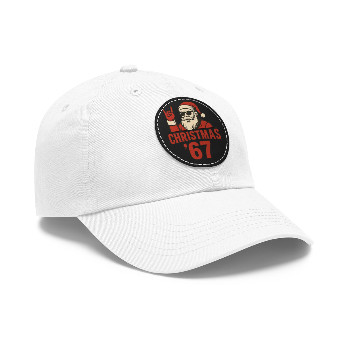 Christmas '67 Hat — Retro Santa Leather Patch Cap