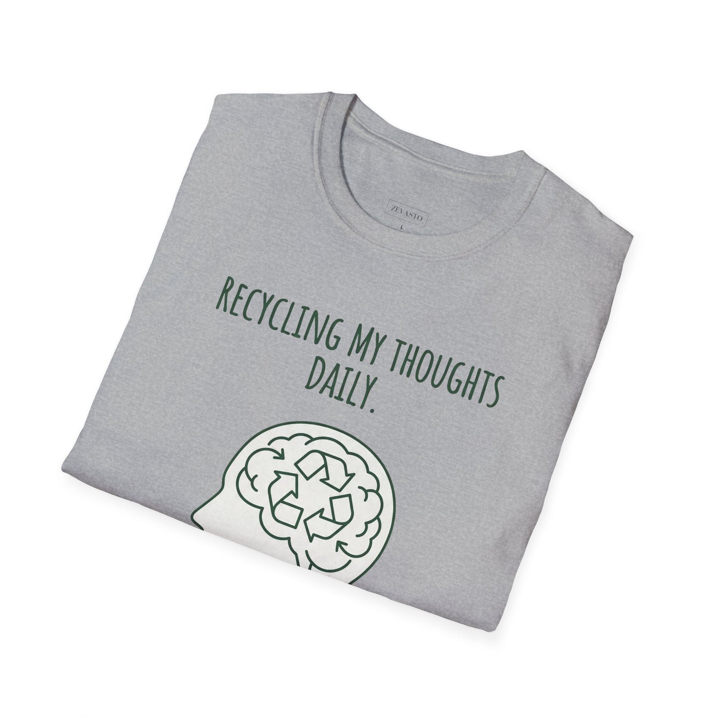 Recycling My Thoughts Daily T-Shirt — Mental Health Awareness, Earth Day Graphic Tee