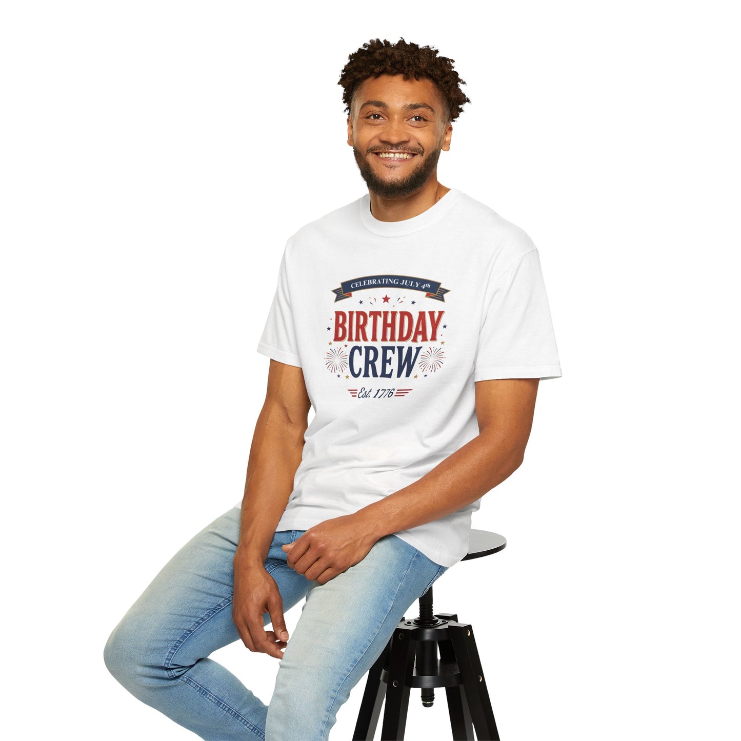 Birthday Crew T-Shirt — Patriotic Celebration Tee, 4th of July Shirt, Independence Day Gift