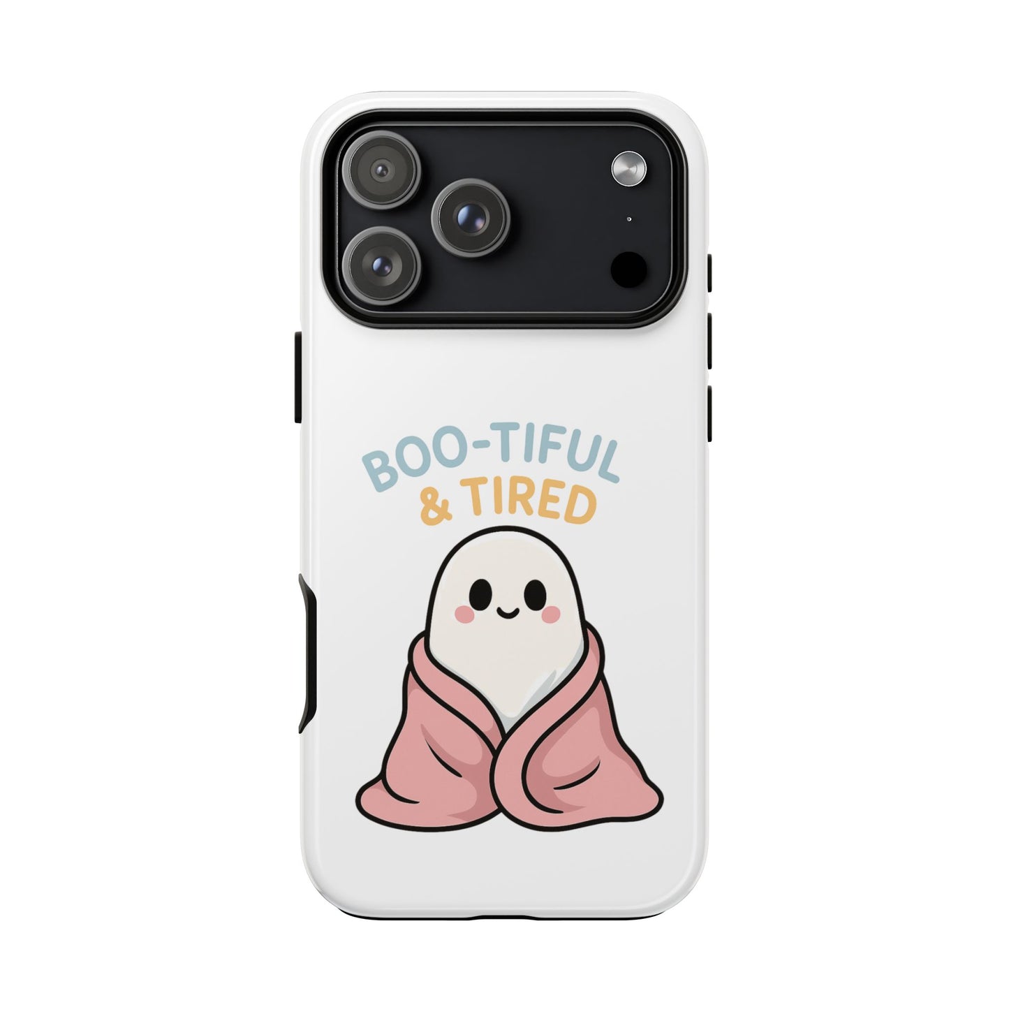 Boo-tiful & Tired Phone Case, Halloween-Themed Design