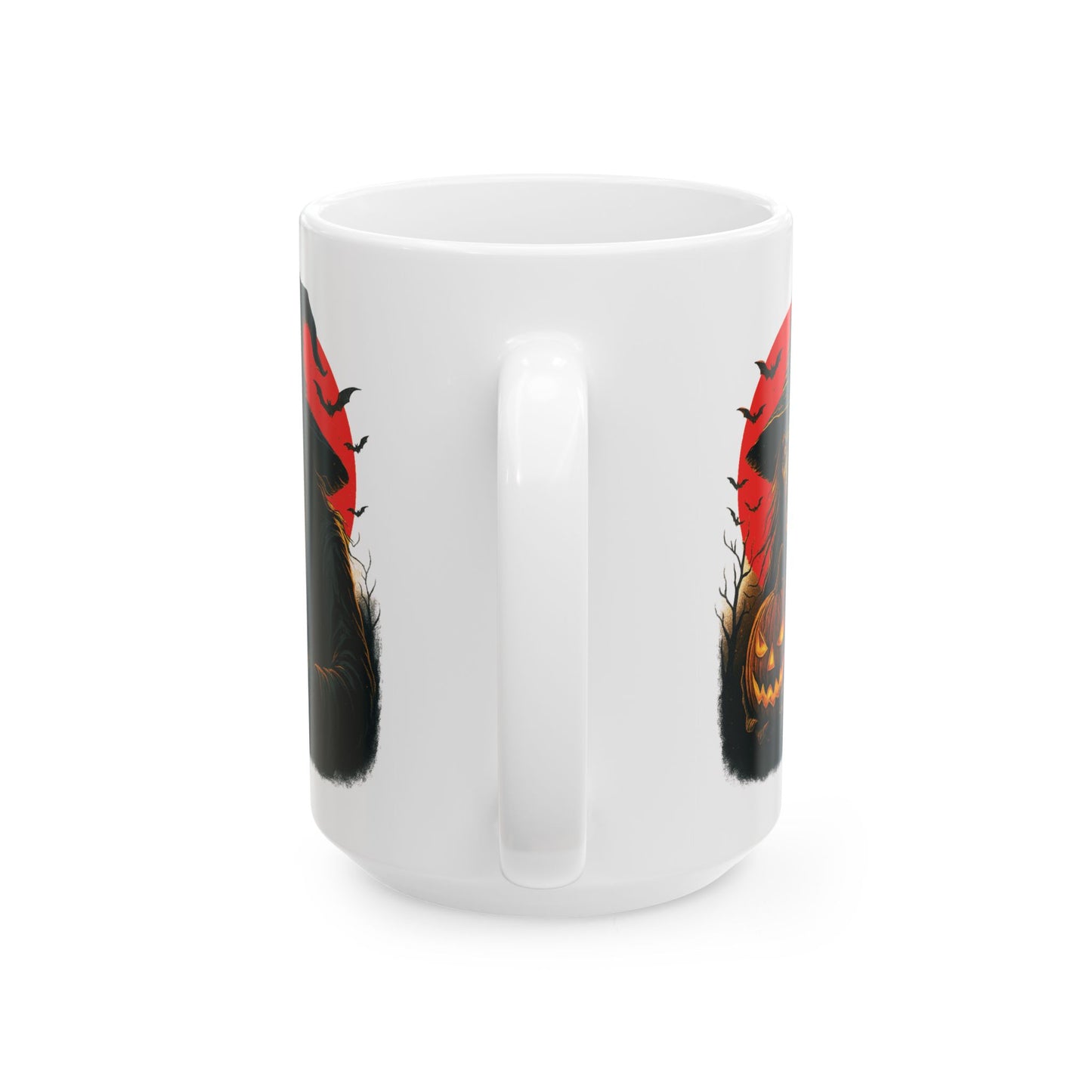 Spooky Fall Ceramic Mug, Halloween Coffee Cup, Unique Gift for Witch Lovers, Cozy Autumn Beverage, 11oz 15oz