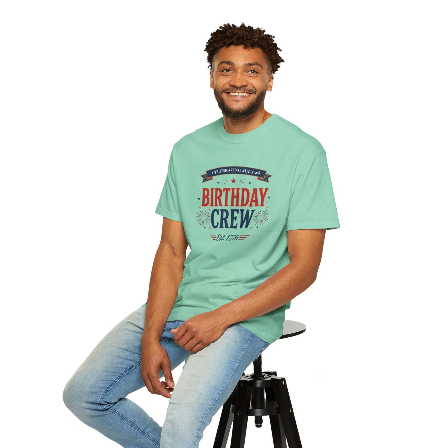 Birthday Crew T-Shirt — Patriotic Celebration Tee, 4th of July Shirt, Independence Day Gift