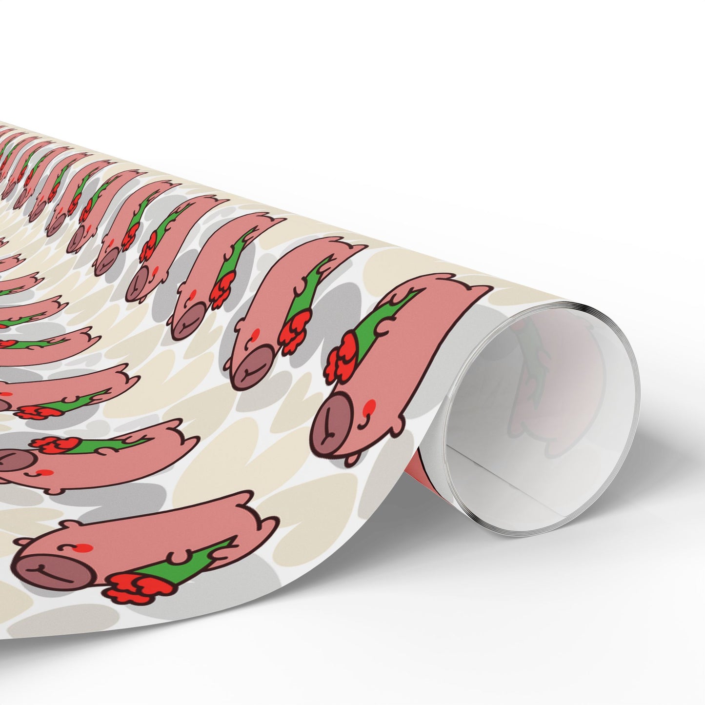 Valentine's Day Wrapping Paper — Cute Capybara Gift Wrap for Birthday, Baby Shower
