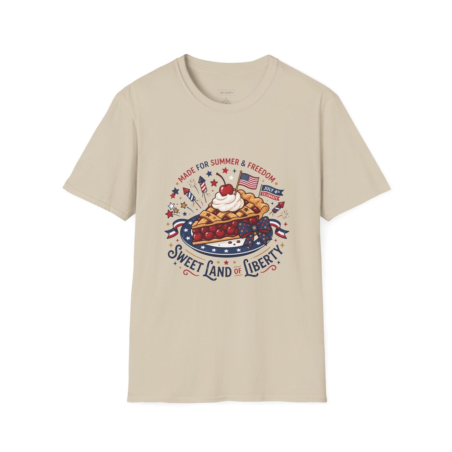 Sweet Land of Liberty Pie T-Shirt — Patriotic 4th of July Dessert Graphic Tee