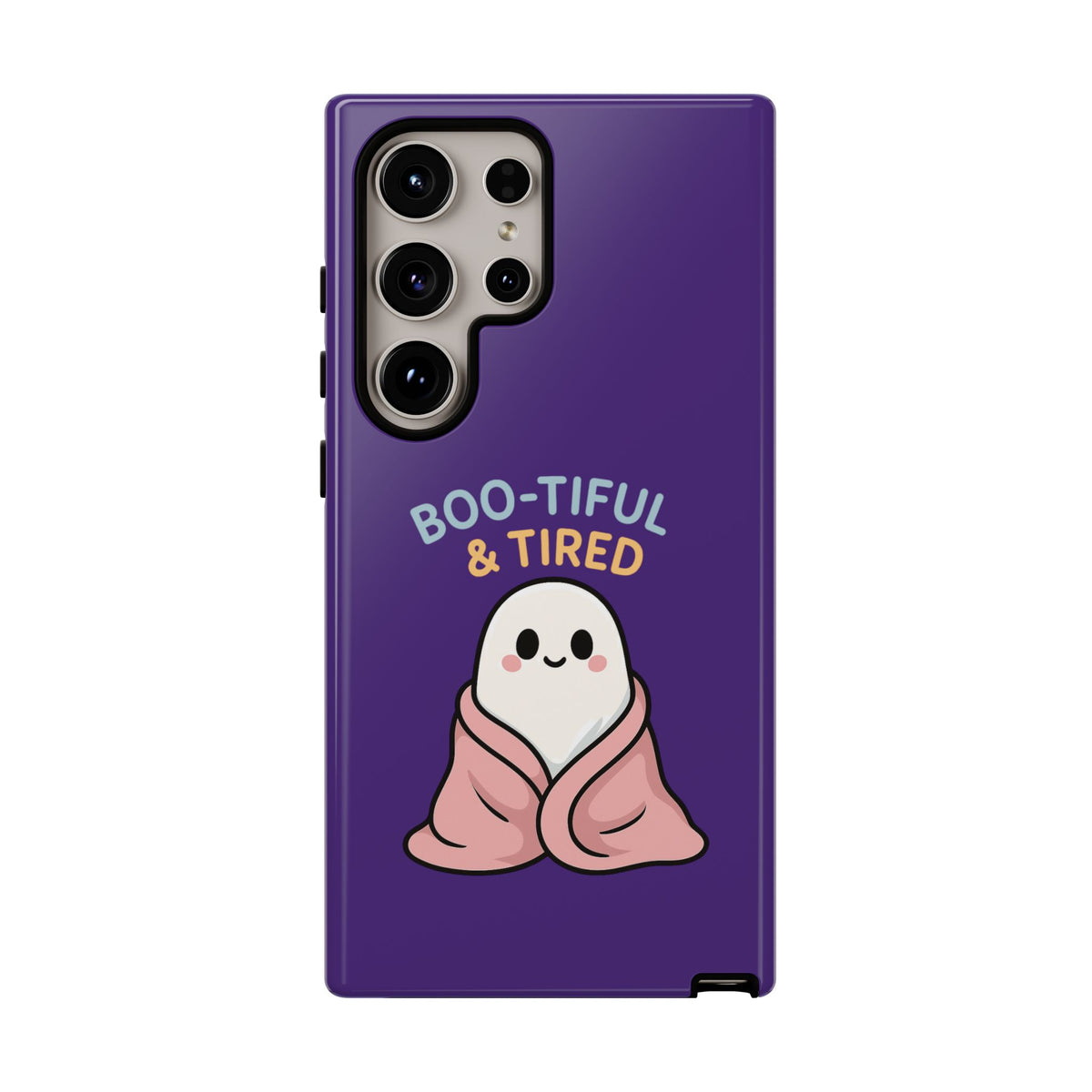 Boo-Tiful & Tired Phone Case, Halloween-Themed Design