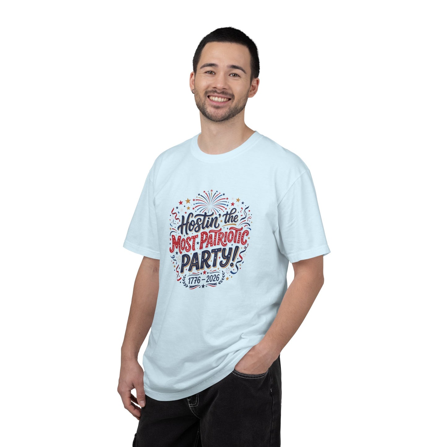 Patriotic 'Hostin' the Most Patriotic Party' T-Shirt, 4th of July Shirt, Independence Day Tee