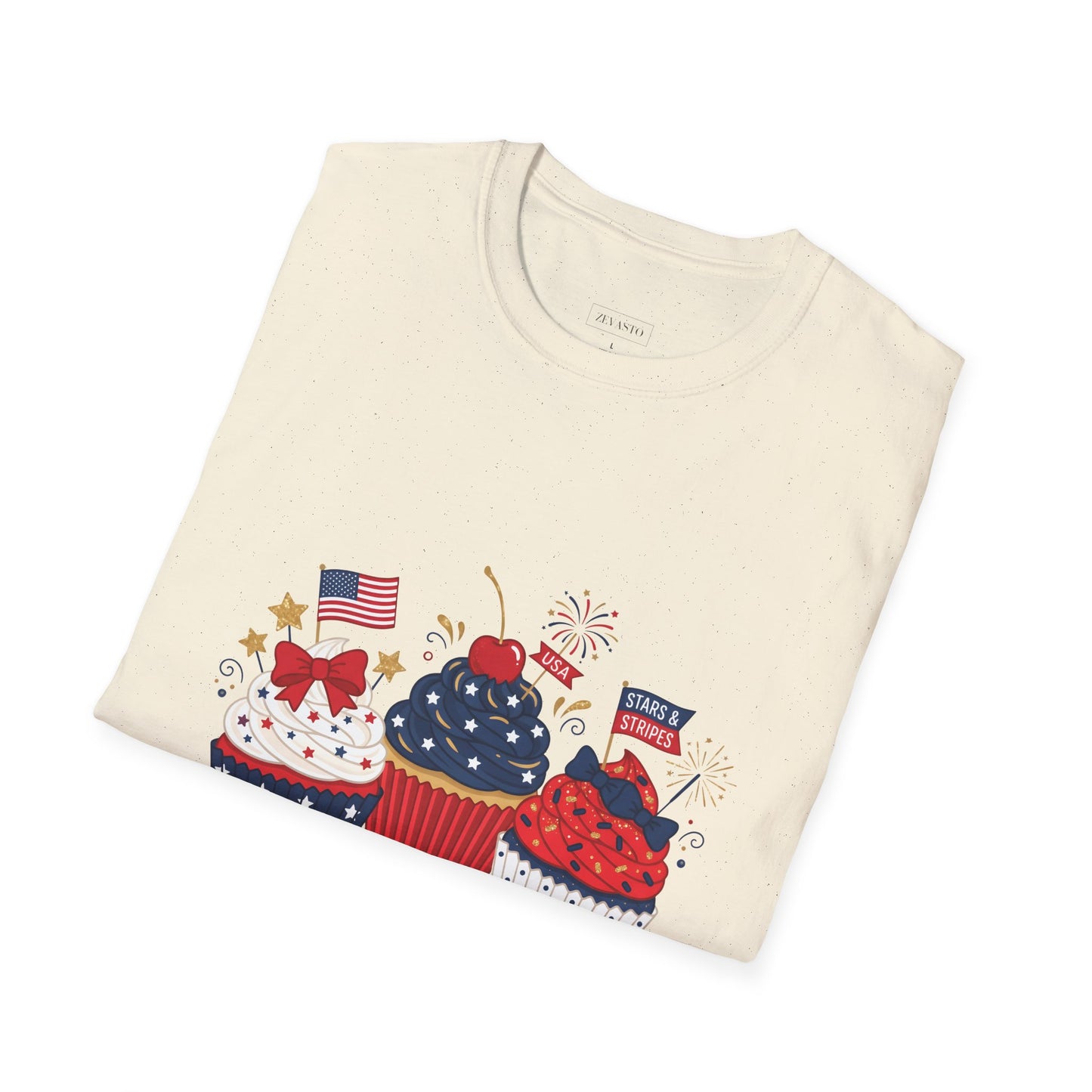 Patriotic Cupcakes T-Shirt — "Sweet Land of Liberty" 4th of July Tee