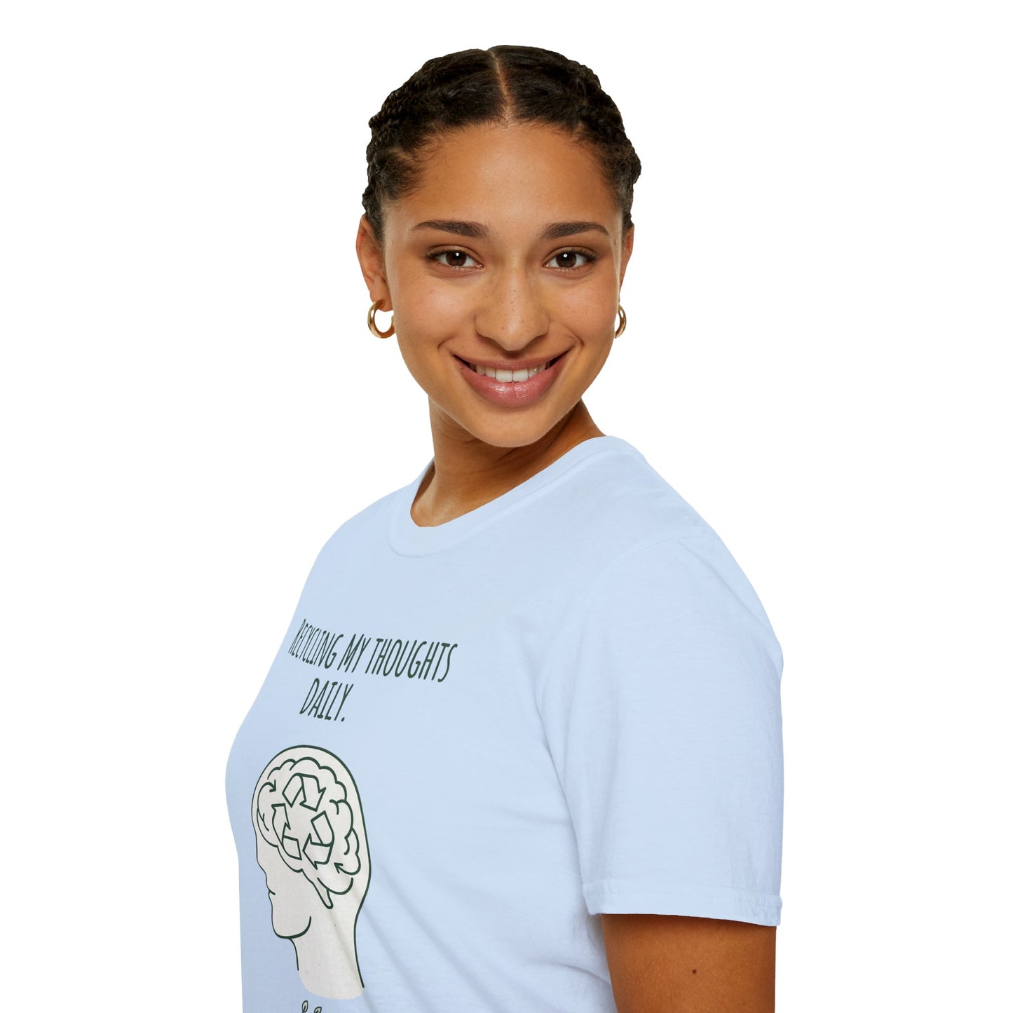 Recycling My Thoughts Daily T-Shirt — Mental Health Awareness, Earth Day Graphic Tee