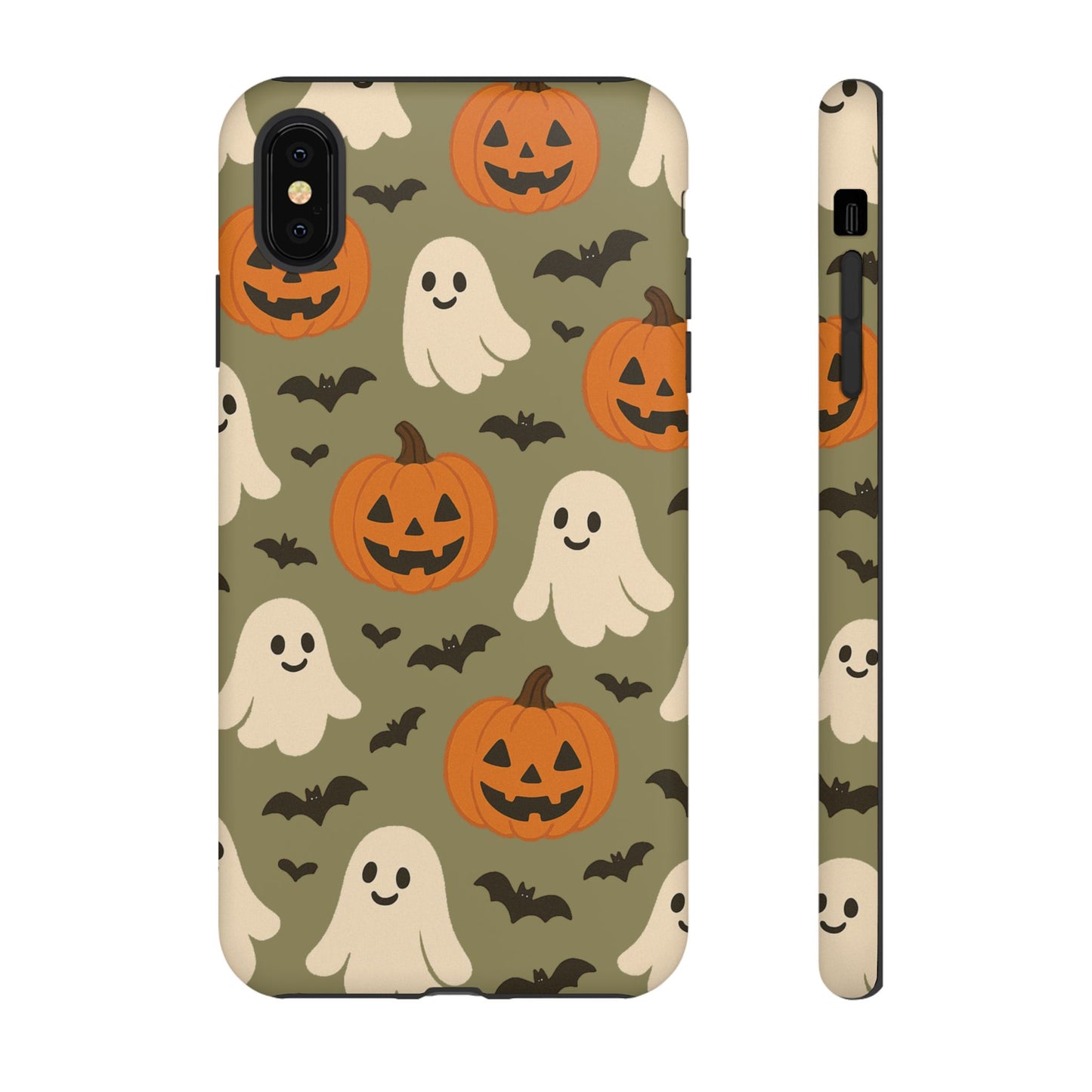 Halloween Phone Case with Ghosts and Pumpkins, Cute Fall Phone Cover, Spooky Season Accessory, Halloween Gift