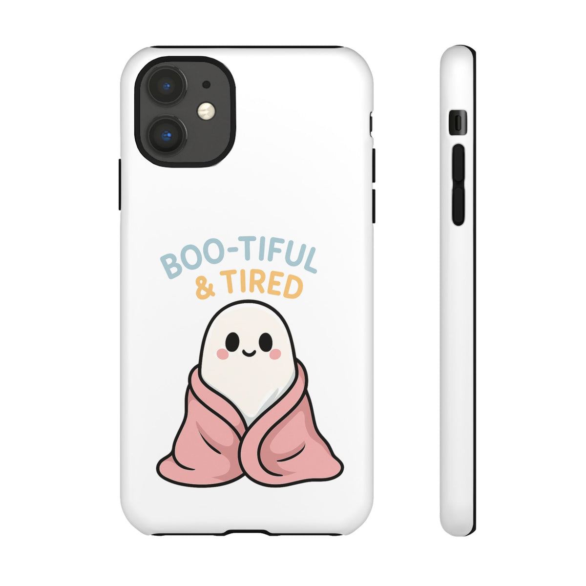 Boo-tiful & Tired Phone Case, Halloween-Themed Design