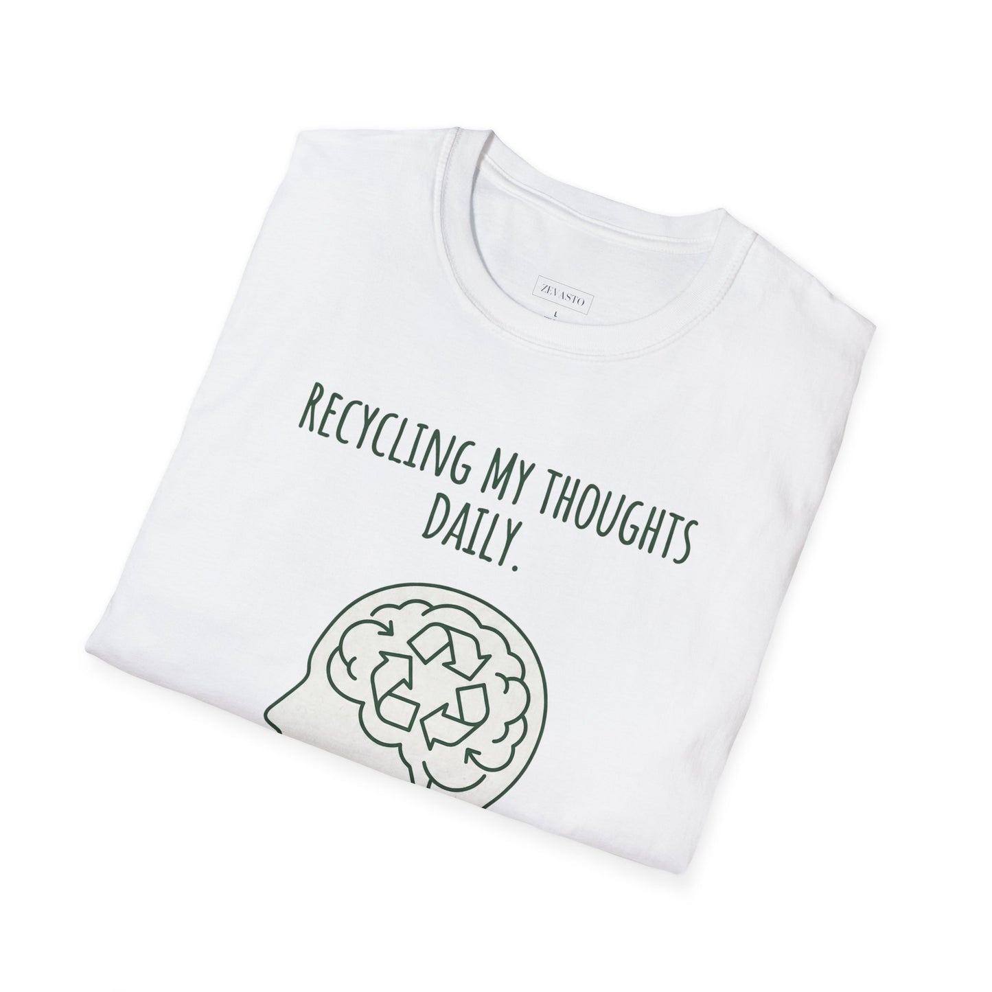 Recycling My Thoughts Daily T-Shirt — Mental Health Awareness, Earth Day Graphic Tee
