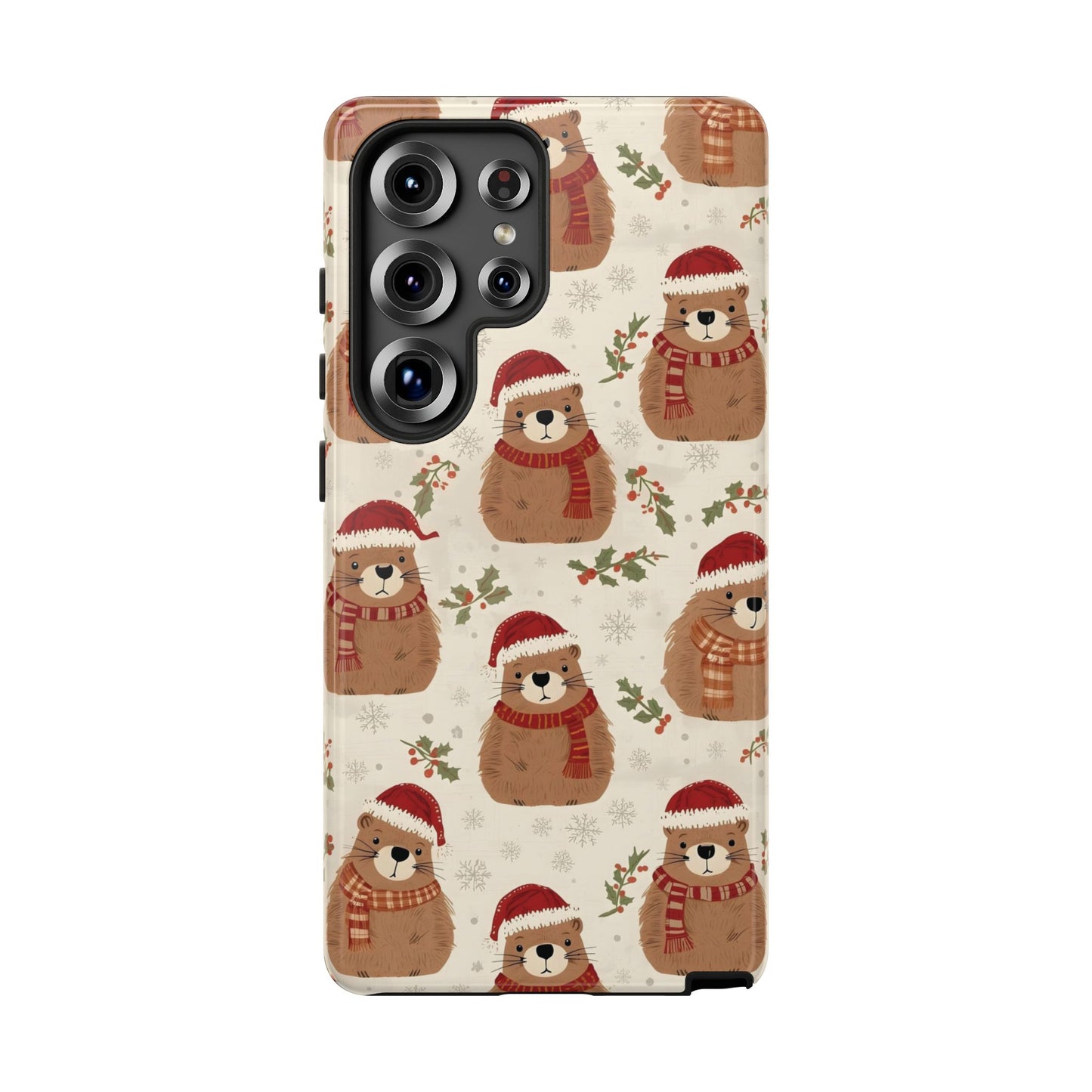 Christmas Phone Case, Cute Capybara Phone Case for Iphone 17, 16, 15, 14, 13, 12, 11 & Samsung